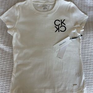 Calvin Klein Kids Cream Logo Tee